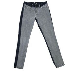 Levi’s Women’s Two Toned 711 Skinny Jeans Size 27/30 Gray Black Low Rise Stretch